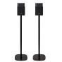 Set van twee zwarte speakerstandaards met Hisense HT Saturn