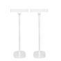 Enkele witte speakerstandaard met Ikea Symfonisk horizontaal