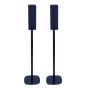 Set van twee zwarte speakerstandaards met Ikea Symfonisk verticaal