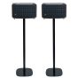 Zwarte speakerstandaard met JBL Authentics 200