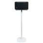 Witte speakerstandaard met JBL Authentics 300