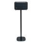 Zwarte speakerstandaard met JBL Authentics 300