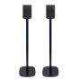Set van twee zwarte speakerstandaards met Klipsch Flexus SURR 100