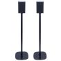 Set van twee zwarte speakerstandaards met Klipsch Cinema 600