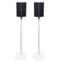 Set van twee witte speakerstandaards met LG DS95TR
