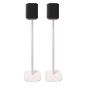 Set van twee witte speakerstandaards met LG Sound Suite M7