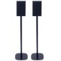 Set van twee zwarte speakerstandaards met Lonpoo LP 42