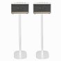 Set van twee witte speakerstandaards met Marshall Acton