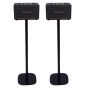 Set van twee zwarte speakerstandaards met Marshall Acton