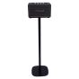 Zwarte speakerstandaard met Marshall Acton