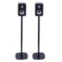 Set van twee zwarte speakerstandaards met Polk Signature S10e
