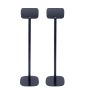 Set van twee zwarte speakerstandaards met Polk SR1 Wireless Surrounds