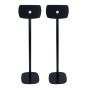 Set van twee zwarte speakerstandaards met Pure Jongo TX2