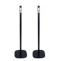 Set van twee zwarte speakerstandaards met Pure Jongo TX2 detailfoto