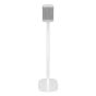 Witte speakerstandaard met Riva Concert