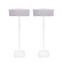 Set van twee witte speakerstandaards met Samsung M5 WAM551