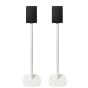 Set van twee witte speakerstandaards met Sharp HT-SPR52021BK