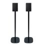 Set van twee zwarte speakerstandaards met Sharp HT-SPR52021BK