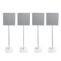 Set van twee speakerstandaards met Sony BRAVIA Theatre Quad wit set