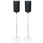Set van twee witte speakerstandaards met Sony SA-RS5