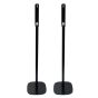 Set van twee zwarte speakerstandaards met Sony SA-RS5