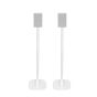 Set van twee witte speakerstandaards met Sony SRS-ZR5