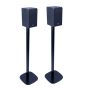 Set van twee zwarte speakerstandaards met Samsung HW-K950