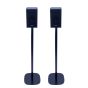 Set van twee zwarte speakerstandaards met Samsung HW-K950 detailfoto