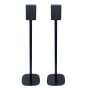 Set van twee zwarte speakerstandaards met Teufel Effekt 2