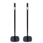 Enkele zwarte speakerstandaard met Klipsch Flexus SURR 100
