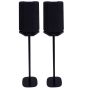 Set van twee zwarte speakerstandaards met Marshall Stanmore