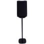 Zwarte speakerstandaard met Teufel Holist M