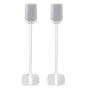 Set van twee witte speakerstandaards met Teufel Holist S