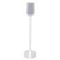 Witte speakerstandaard met Teufel Holist S