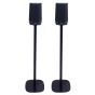 Set van twee zwarte speakerstandaards met Teufel Holist S
