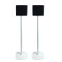 Set van twee witte speakerstandaards met Teufel One S