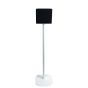 Witte speakerstandaard met Teufel One S