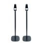 Set van twee zwarte speakerstandaards met Teufel One S detailfoto