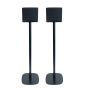 Set van twee zwarte speakerstandaards met Teufel One S