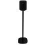Zwarte speakerstandaard met Wiim Sound