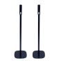 Set van twee zwarte speakerstandaards met Yamaha MusicCast 20 detailfoto
