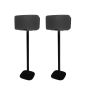 Set van twee zwarte speakerstandaards met Sonos Play 5 Gen 2