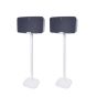 Set van twee witte speakerstandaards met Sonos Play 5 Gen 2