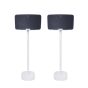 Set van twee witte speakerstandaards met Sonos Play 5 Gen 2 detailfoto
