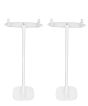 Set van twee witte speakerstandaards met Yamaha MusicCast 50 extra aanzicht