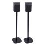 Set van twee zwarte speakerstandaards met Bose SoundTouch 10