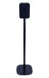 Zwarte speakerstandaard met Bluesound Pulse Flex