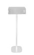 Witte speakerstandaard met Ikea Symfonisk horizontaal