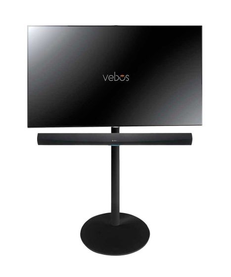 Zwarte tv standaard met Hisense Soundbar