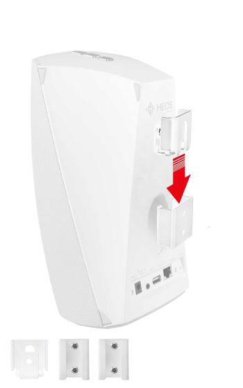 Witte portable muurbeugel voor Denon HEOS 3